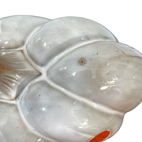 Ceramic Polka Dot Pumpkin White Multi Color Decor Fall Halloween Autumn READ - Picture 12 of 15